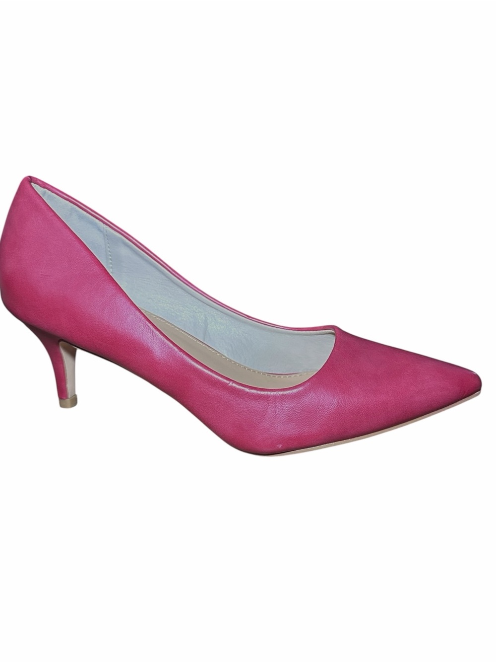 Catherine Malandrino Red Pointed-Toe Kitten Heel Pump Sise 8